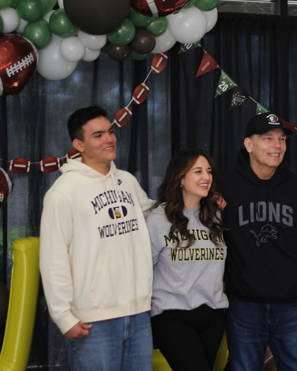Students at the Draft Sunday photo booth